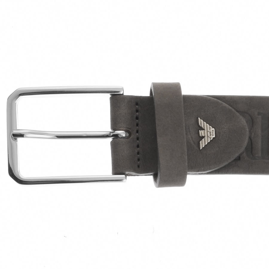 Alternative Image for ProductEmporio Armani Branded Leather Belt Grey3